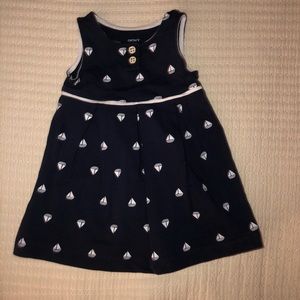 Baby Girl Navy Blue Sailboat Dress